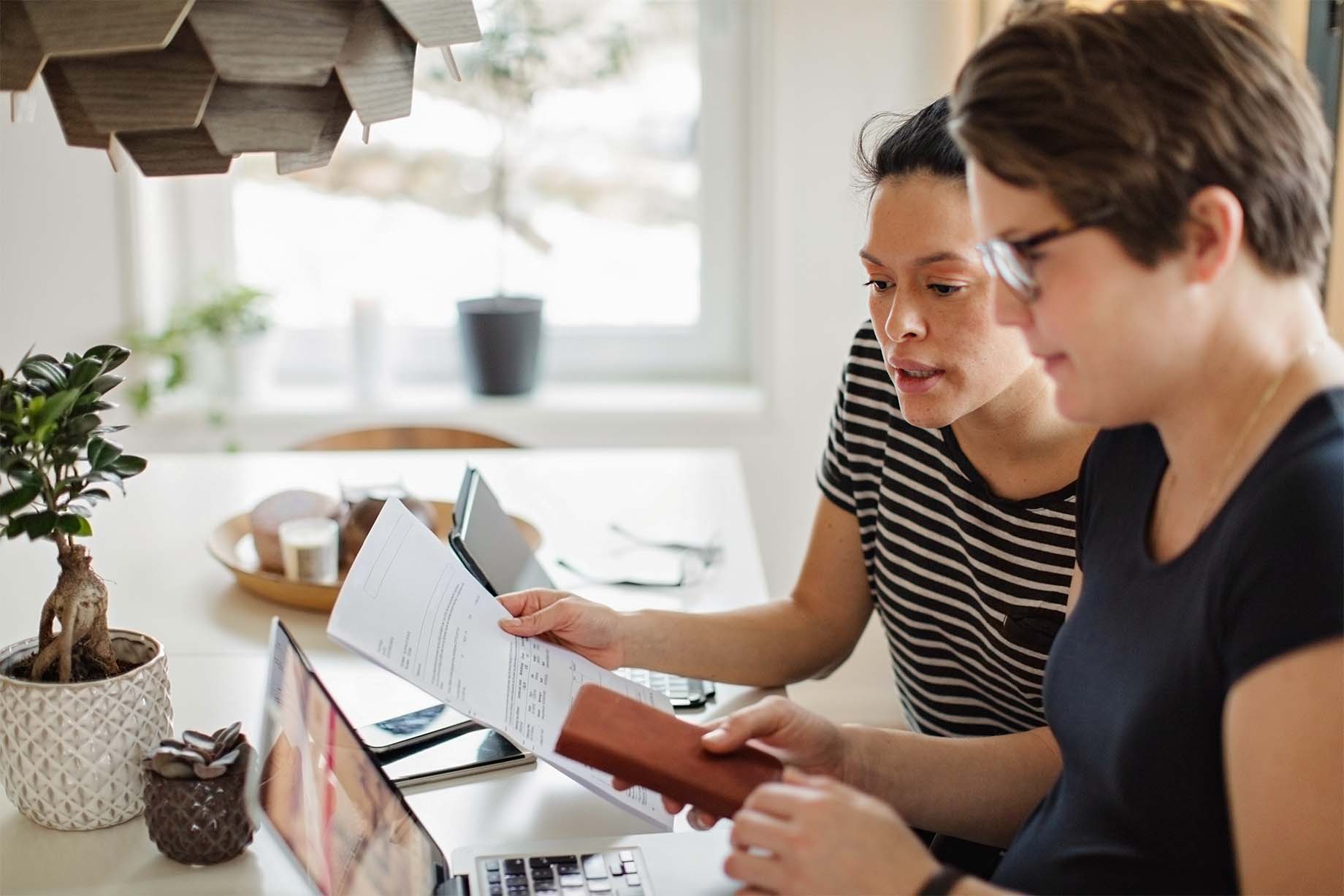 Vrouwen Administratie Laptop