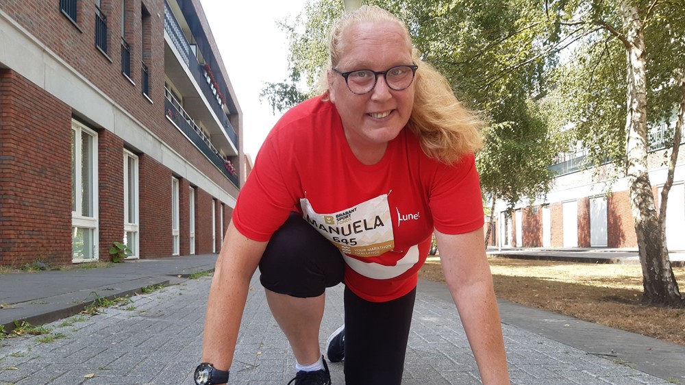 Cliënten, Medewerkers En Vrijwilligers Van Lunet Lopen Marathon Eindhoven