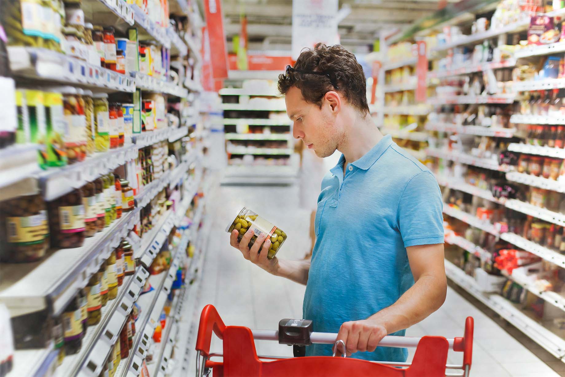 Jongen Boodschappen Supermarkt